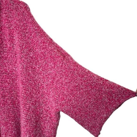 Free People Pink Prickly Pear Boho Oversized BFF Open Cardigan Large - Picture 9 of 14